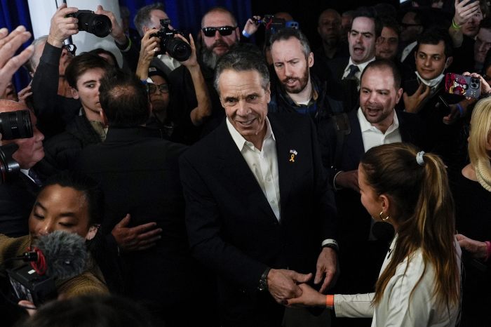 Andrew Cuomo campaigning.