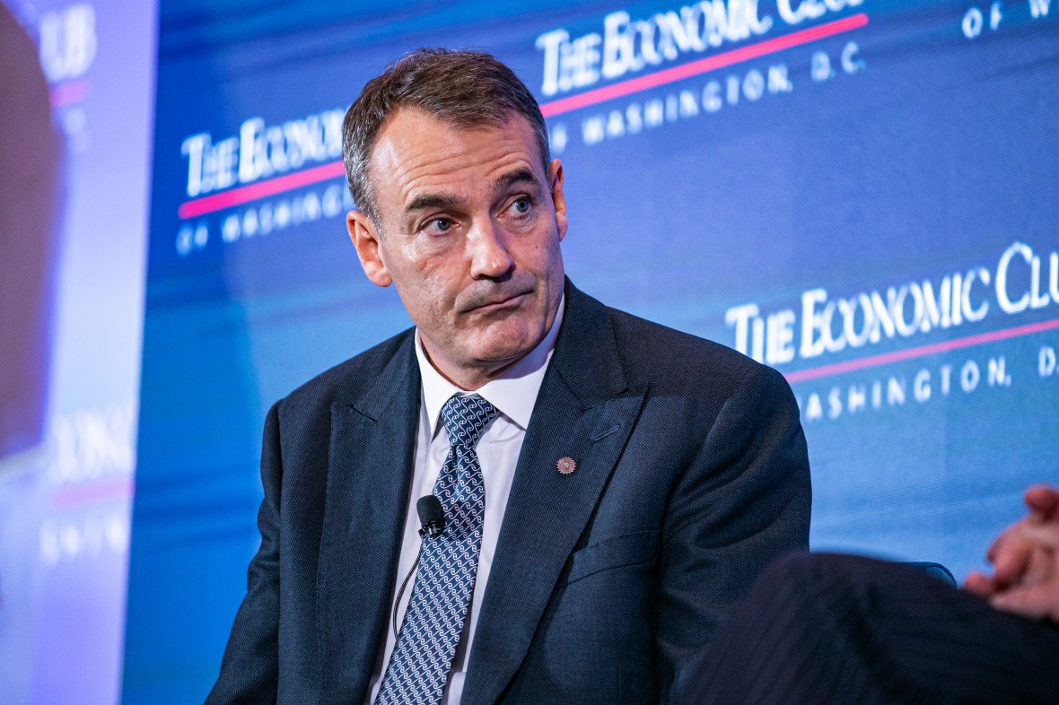 Bernard Looney speaking at the Economic Club of Washington.