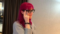 CNN's Tech Editor Lisa Eadicicco trying out Google's latest smart glasses prototype.