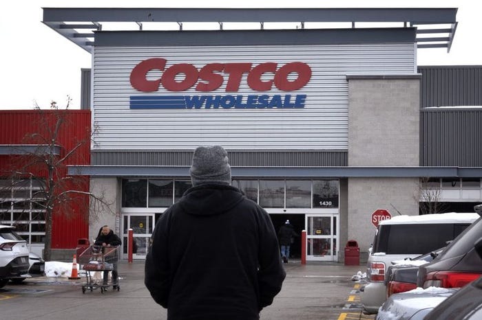 Outside a Costco store in Chicago, December 2025.