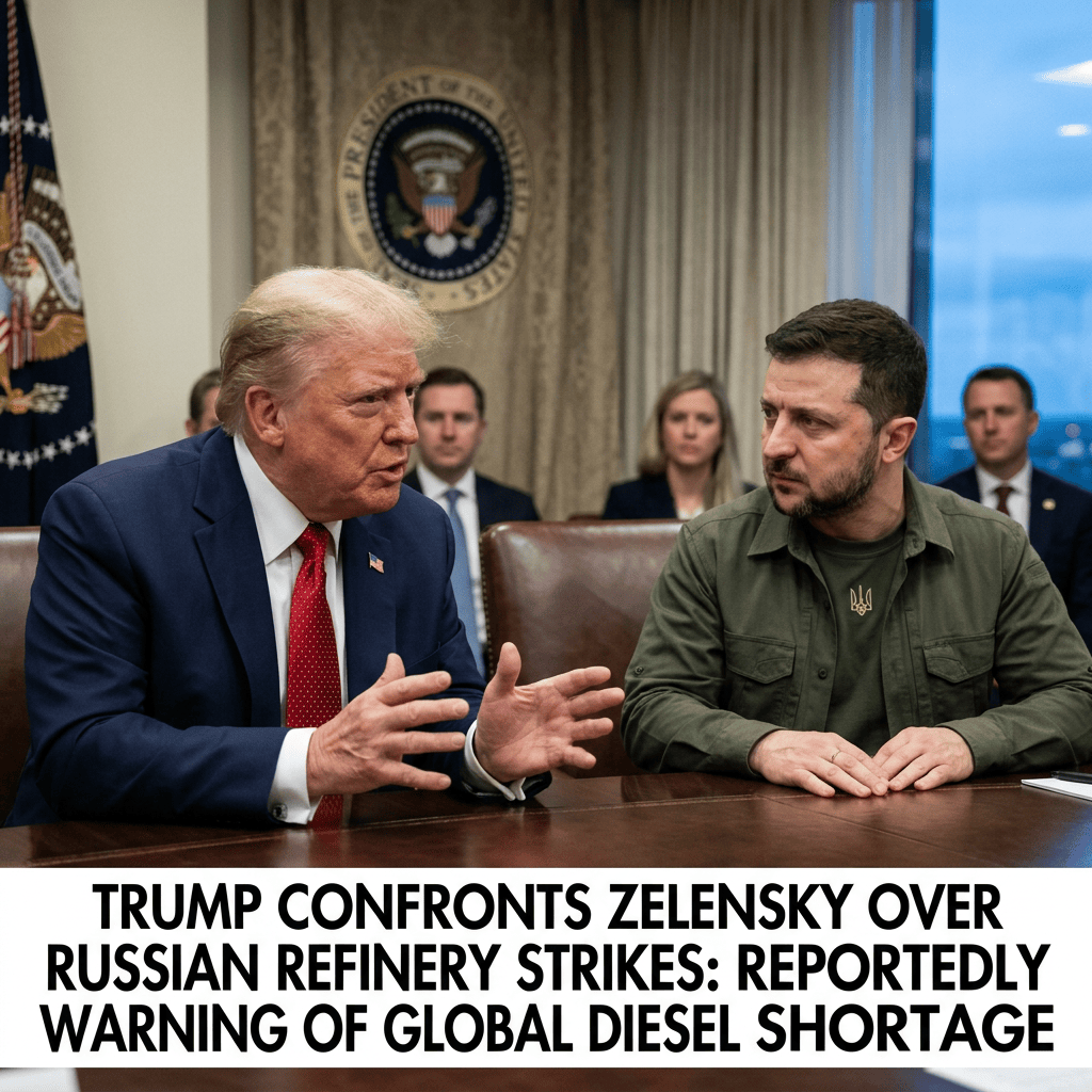 Trump and Zelensky discussing refinery strikes