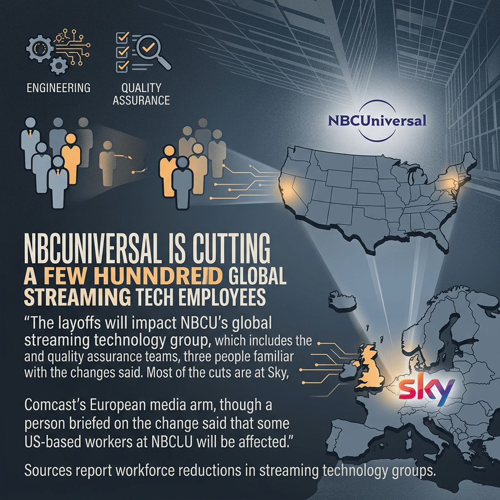 NBCUniversal streaming technology layoffs